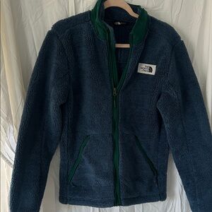 The North Face Navy and Forest Green Fleece Jacket